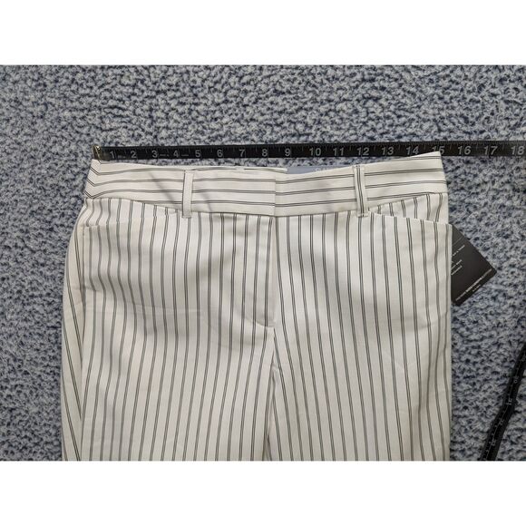 NWT Liz Claibrone Career Emma Slim Leg Ankle Pants Size 4 Striped Stretch White - Picture 9 of 12